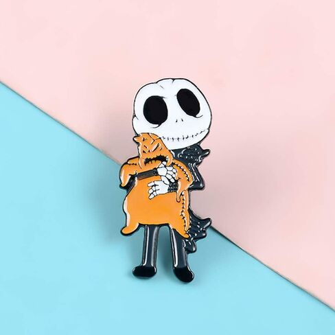 SaiDian 1 قطع الهيكل العظمي بروش دبوس الكرتون طية صدر السترة دبوس هالوين المينا دبابيس شارات لحقيبة الظهر قميص حقيبة الزينة الملحقات in Kuwait