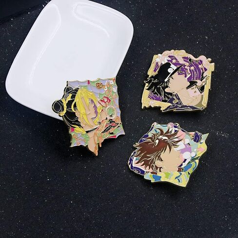 JJBA JoJo Anime Enamel Pins Brooch - Sturdy and Durable Jojo Quality Metal Brooch - Jojo Gifts for Men Boys Girls in Kuwait