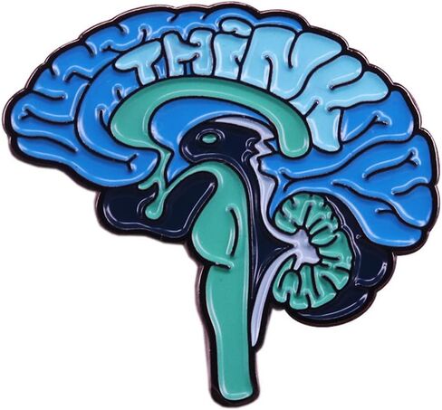 Cartoon Blue Brain Enamel Pin Punk Lapel Pin Shirt Skirt Accessories Backpack Bag Badges Accessories Gift For Doctor Nurse in Kuwait