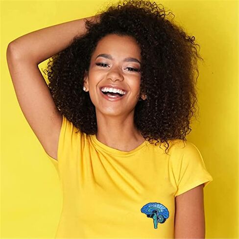 Cartoon Blue Brain Enamel Pin Punk Lapel Pin Shirt Skirt Accessories Backpack Bag Badges Accessories Gift For Doctor Nurse in Kuwait