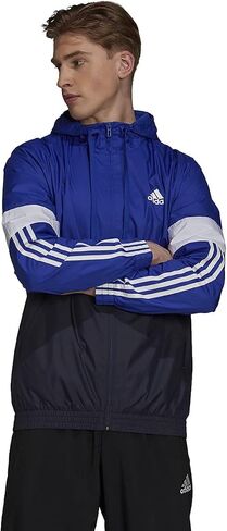 adidas mens Essentials Colorblock Windbreaker Casual, Bold Blue-white, Medium in Saudi Arabia