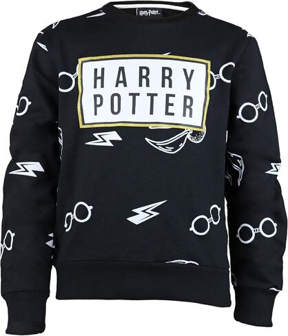 Popgear Boy's Harry Potter Icons Boys Crewneck Sweatshirt Black fashion-sweatshirts (pack of 1) in Kuwait