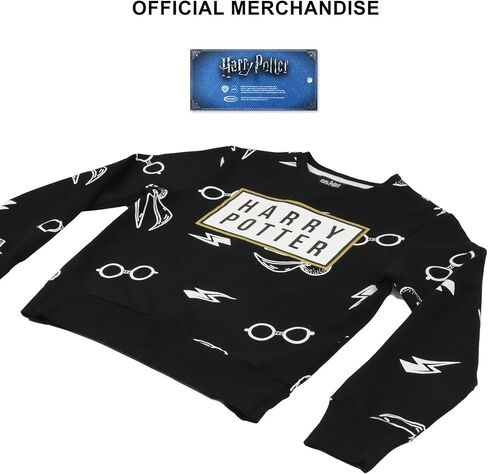 Popgear Boy's Harry Potter Icons Boys Crewneck Sweatshirt Black fashion-sweatshirts (pack of 1) in Kuwait