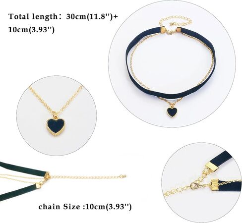 Heart Necklace, Halloween Necklace for Women, Gothic Vintage Choker Necklace, Halloween Heart Choker Jewelry as Costume Party Oufits in Saudi Arabia
