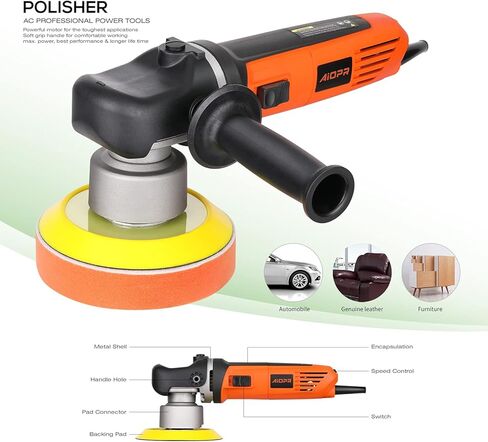 AIOPR 6'' Variable Speed Car Polisher for Polishing Sanding, Waxing, Buffing (6840P) in Kuwait