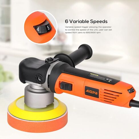 AIOPR 6'' Variable Speed Car Polisher for Polishing Sanding, Waxing, Buffing (6840P) in Kuwait