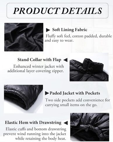 Kissonic Women's Cropped Puffer Jacket Full Zip Stand Collar Quilted Jacket Winter Coats with Pockets in Saudi Arabia