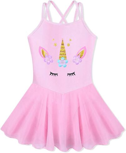 ZNYUNE Girls Skirted Ballet Dance Leotard Tutu Dress for Kids 3-8 Years in Saudi Arabia