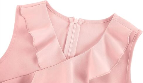 Flowyair Girls' Summer Sleeveless Rompers Casual Ruffle Ttrim Elastic Waisted Layered Shorts Jumpsuits in Saudi Arabia