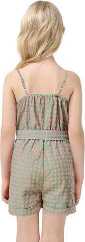 بدلة قفز عصرية للفتيات من Kukume بدون أكمام وأزرار مع جيوب جانبية من عمر 3 إلى 12 عامًا in Kuwait