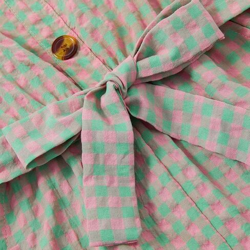 بدلة قفز عصرية للفتيات من Kukume بدون أكمام وأزرار مع جيوب جانبية من عمر 3 إلى 12 عامًا in Kuwait