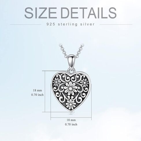 YOSOPRETTY فراشة ديزي زهرة اللوتس قلادة القلب المنجد الذي يحمل الصور 925 الفضة الاسترليني الكريستال Moonstone الصورة المنجد قلادة مجوهرات هدايا للنساء in Kuwait