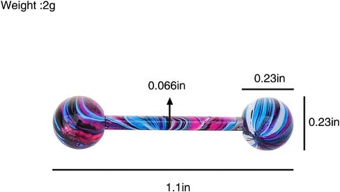 IPINK 14G مؤكسد قوس قزح الجراحية الصلب الحلمة اللسان خاتم رفع الأثقال الجسم ثقب 14 قطعة in Kuwait