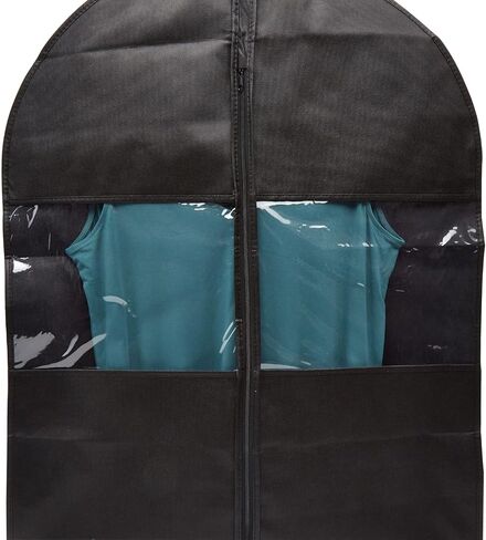 6-Pack Black Garment Bags with Zippers and Windows, Clothes Bags for Closet Storage and Travel (24x60 in) in Saudi Arabia