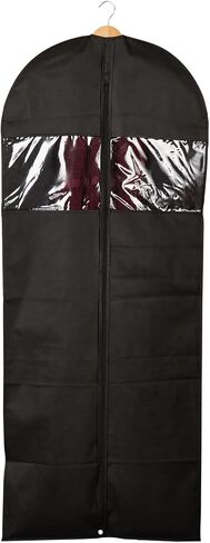 6-Pack Black Garment Bags with Zippers and Windows, Clothes Bags for Closet Storage and Travel (24x60 in) in Saudi Arabia