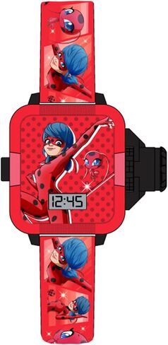 Accutime Kids Miraculous Ladybug Digital Flashing LCD Quartz Childrens Wrist Watch for Boys, Girls, Toddlers with Red Strap (Model: MRC4009AZ) in Saudi Arabia