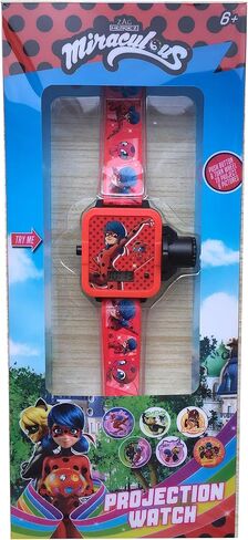 Accutime Kids Miraculous Ladybug Digital Flashing LCD Quartz Childrens Wrist Watch for Boys, Girls, Toddlers with Red Strap (Model: MRC4009AZ) in Saudi Arabia