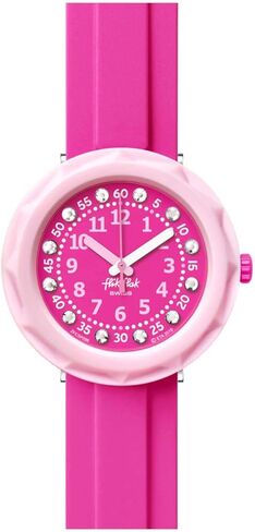 Flik Flak Kids' 2004 Pool in Miami Swiss Quartz Plastic Strap, Pink, 16 Casual Watch (Model: ZFCSP098) in Kuwait
