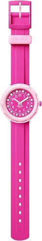 Flik Flak Kids' 2004 Pool in Miami Swiss Quartz Plastic Strap, Pink, 16 Casual Watch (Model: ZFCSP098) in Kuwait