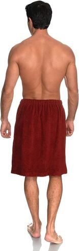 TowelSelections Men's Wrap Adjustable Cotton Terry Shower Bath Gym Cover Up with Snaps in Saudi Arabia