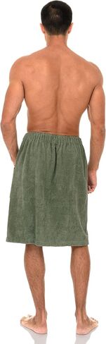 TowelSelections Men's Wrap Adjustable Cotton Terry Shower Bath Gym Cover Up with Snaps in Saudi Arabia