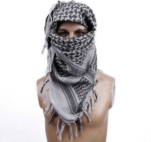 AOUTACC 2 حزمة من القطن التكتيكي الصحراء وشاح عربي لف وشاح شماغ للنساء والرجال 43 بوصة × 43 بوصة in Kuwait