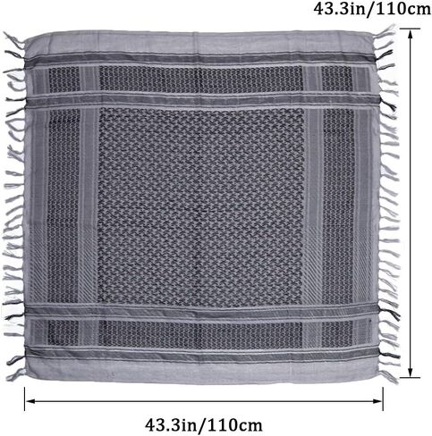 AOUTACC 2 حزمة من القطن التكتيكي الصحراء وشاح عربي لف وشاح شماغ للنساء والرجال 43 بوصة × 43 بوصة in Kuwait