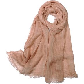 Shanlin Solid Color Linen Scarves for Men and Women (79"x39.5")