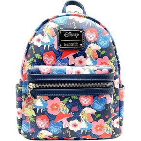 Loungefly X LASR Exclusive Disney Alice in Wonderland Golden Afternoon AOP Mini Backpack - Fashion Cute Purses Backpacks in Saudi Arabia