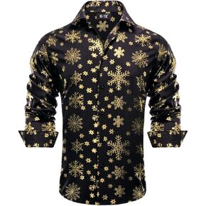 Mens Funny Halloween Christmas Shirt Ugly Pumpkin Long Sleeve Casual Button Down Shirts Adult Costume for Party