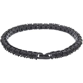 SUKKCCNO أساور ذهبية وسوداء ألماس للتنس وسوار ربط كوبي للرجال والنساء مجوهرات الهيب هوب 1 صفوف AAA مكعب زركونيا مقلد سوار الماس قابل للتعديل in Kuwait