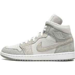 Nike Women's Air Jordan 1 MID SE, Particle Grey/College Grey, 6 in Saudi Arabia