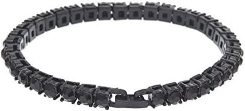 SUKKCCNO أساور ذهبية وسوداء ألماس للتنس وسوار ربط كوبي للرجال والنساء مجوهرات الهيب هوب 1 صفوف AAA مكعب زركونيا مقلد سوار الماس قابل للتعديل in Kuwait