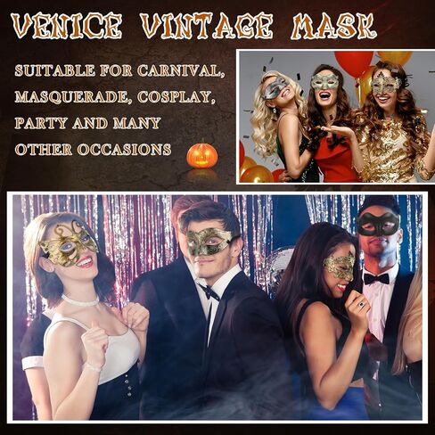 Sratte 60 Pcs Masquerade Mask Vintage Antique Masks Adults Party Mask Venetian Masks for Carnival Party Cosplay Performance in Saudi Arabia