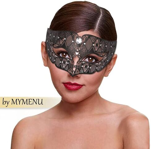 Masquerade Mask for Women Shiny Rhinestone Metal Mask Venetian Mask for Party Prom Ball in Saudi Arabia