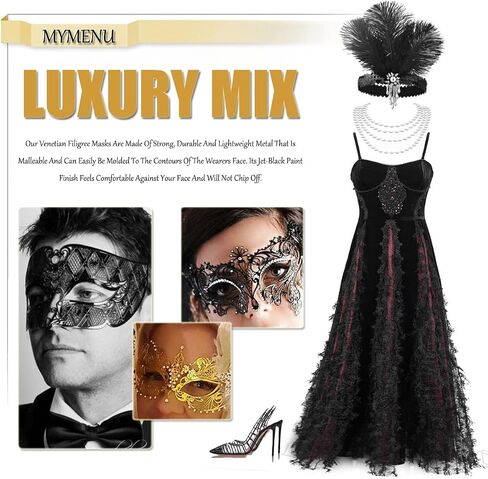 Masquerade Mask for Women Shiny Rhinestone Metal Mask Venetian Mask for Party Prom Ball in Saudi Arabia