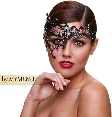 Masquerade Mask for Women Shiny Rhinestone Metal Mask Venetian Mask for Party Prom Ball in Saudi Arabia
