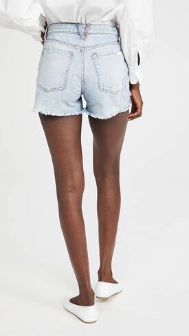 7 For All Mankind Women's Monroe Cutoffs Shorts in Cosmic Blue Rigid in Saudi Arabia