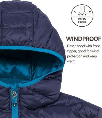 Mapamyumco Men's Packable Lightweight Puffer Jacket Hooded Windproof Winter Coat with Recycled Insulation in Kuwait
