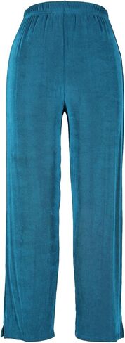Jostar Women's Elastic Waist Pants – Plus Size Pull On Non Iron Stretch Ankle Length Basic Trouser in Saudi Arabia