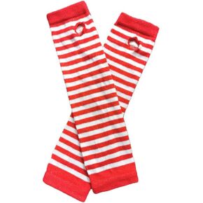 ATHX Women Winter Fingerless Gloves Knit Arm Warmer Thumbhole Mittens with Rabbit Pattern