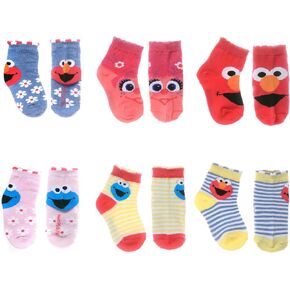 Sesame Street girls Sesame Street Quarter Socks, Chambray Heather (6 Pack), X-Small US in Kuwait