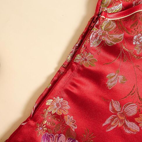 Girls Peony Qipao Chinese New Year Dress Chinese Traditional Clothes for Kids Toddler in Saudi Arabia