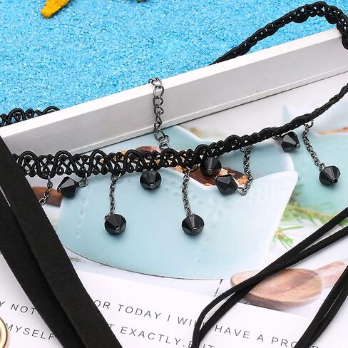 Akstore Velvet Choker Classic Choker Necklace Womens Layered Cute Black in Kuwait