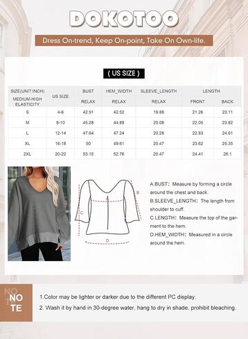 Dokotoo Womens Oversized Waffle Knit Sweatshirts V Neck Long Sleeve Side Slits Casual Pullover Sweatshirt Tops in Saudi Arabia