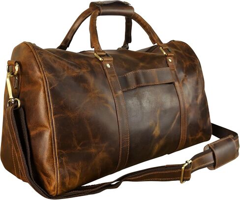 Real Genuine Leather Duffle Bag - Hickory, Hickory in Kuwait
