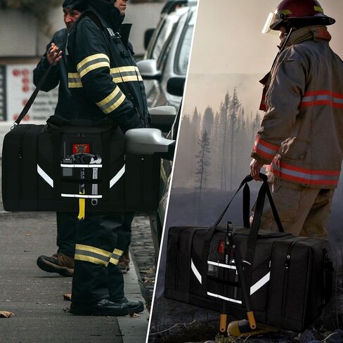 حقيبة دفل لرجال الإطفاء من OUUTMEE، حقيبة تخزين كبيرة مضادة للماء، حقيبة معدات رجال الإطفاء مع حزام كتف in Kuwait