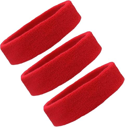 Sweat Bands/Headbands for Women Men Elastic Headband Sports Sweatbands Athletic Stretchy Head Band Workout Running Basketball Moisture Wicking Terry Cloth Set Sweat Hair in Saudi Arabia