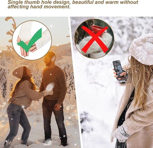 4 أزواج من قفازات تدفئة الذراع وتدفئة المعصم من MANOPAWS، قفازات دافئة بدون أصابع، قفازات شتوية متماسكة ناعمة للذراع للنساء in Kuwait