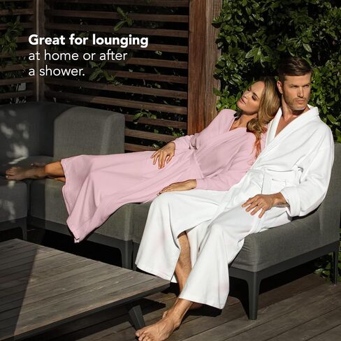 Boca Terry Womens Bath Robe, Soft Waffle Knit Robe, Long White Hotel Spa Robes in Saudi Arabia